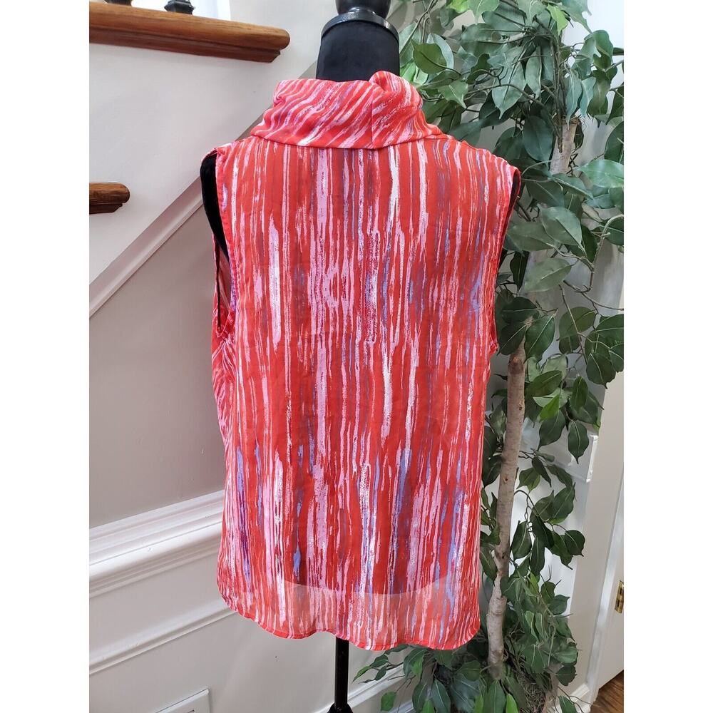 New Directions Women's Multicolor Tie Dye V-Neck Sleeveless Top Blouse Size XL - Picture 5 of 10
